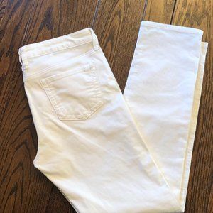 ORVIS WOMENS WHITE SOFT CORDUROY SKINNY STRETCH STRAIGHT JEANS SIZE 10